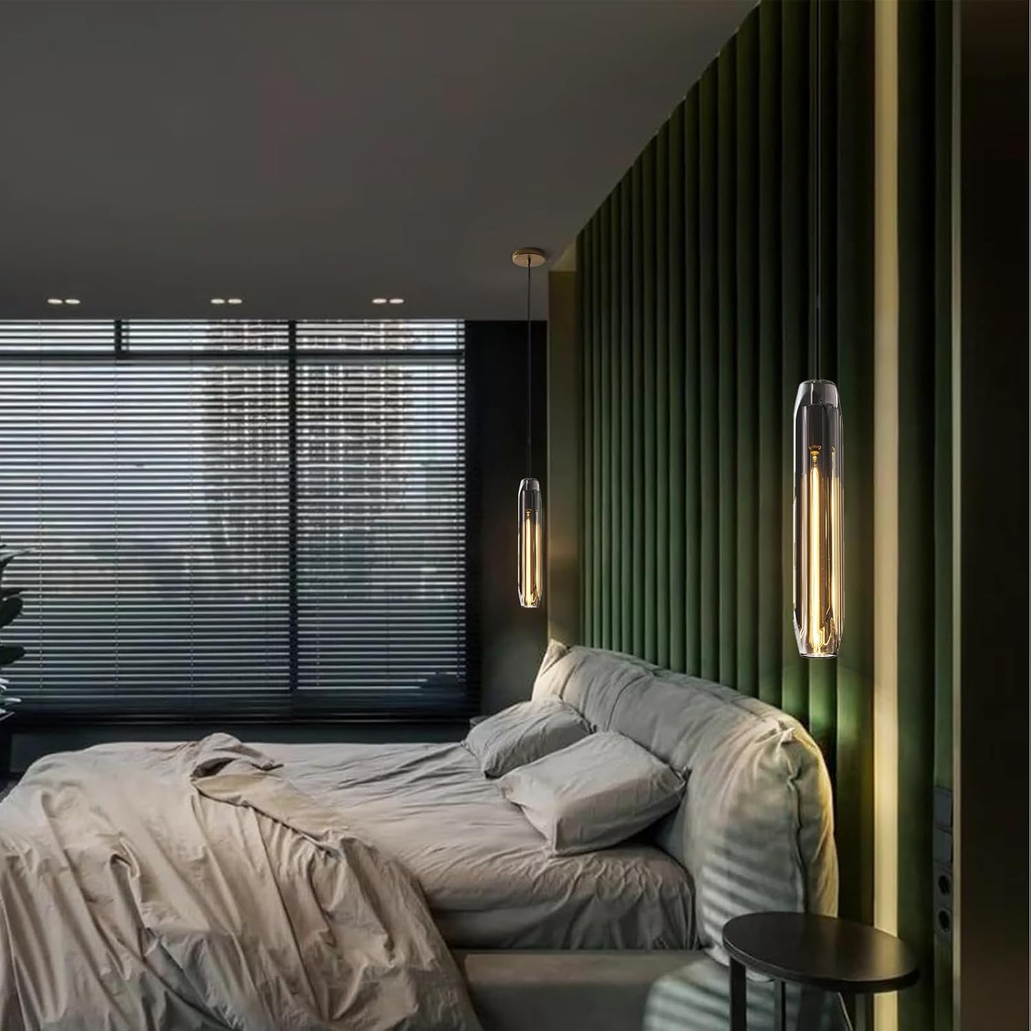 Pendant Lights Kitchen Island Pendant Lights Pendant Light fixtures Kitchen Pendant Light pendent Light Smoke Gray Crystal lampshade Island Pendant Lights for Kitchen